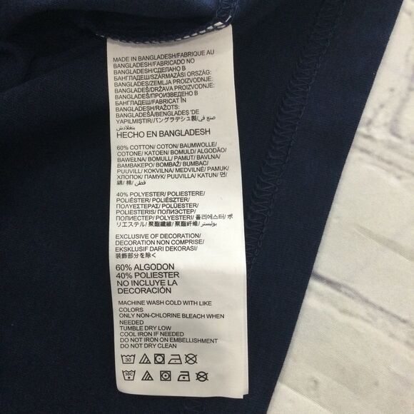 Majestic T-Shirt Women’s Size L Blue Tampa Bay Rays Embroidered Logo Graphic - Picture 9 of 9